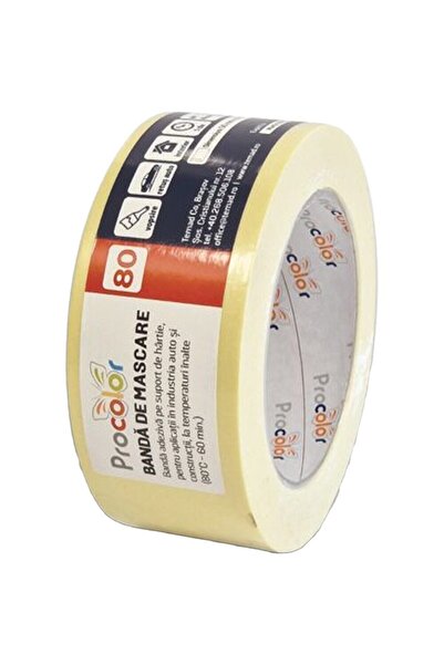 OEM PROCOLOR 80C маскираща лента, 50мм x 50м, жълта