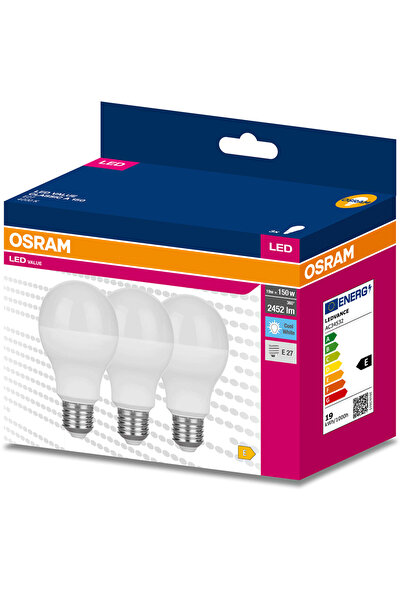 OEM Set 3 becuri LED OSRAM, E27, 19W, 2452lm, lumina neutra