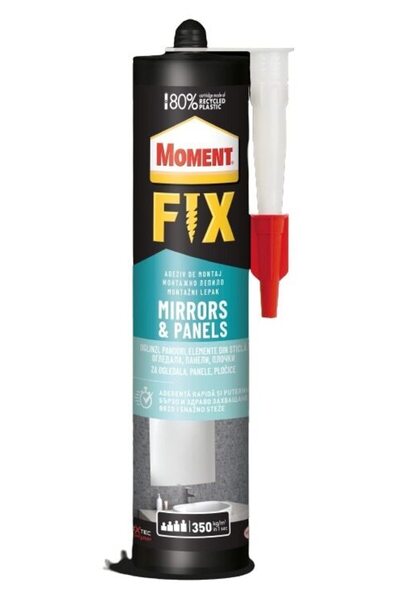 OEM Лепило за стъкло MOMENT Fix Mirror & Panels, крем, 380 мл