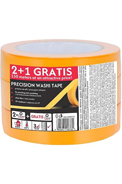 OEM Αυτοκόλλητη ταινία mascare SCLEY 572 Precision Washi Tape, 25mm x 50m, κί...
