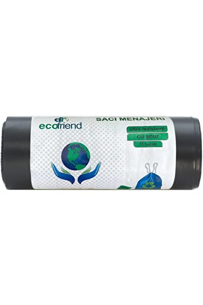 OEM Saci menajeri ECOFRIEND 7937, cu snur, 35 l, 15 bucati/rola