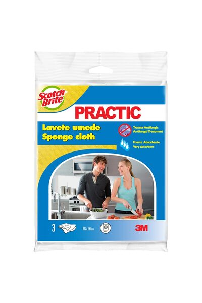 OEM SCOTCH-BRITE Practical wet cloth, multicolor, 3 pieces