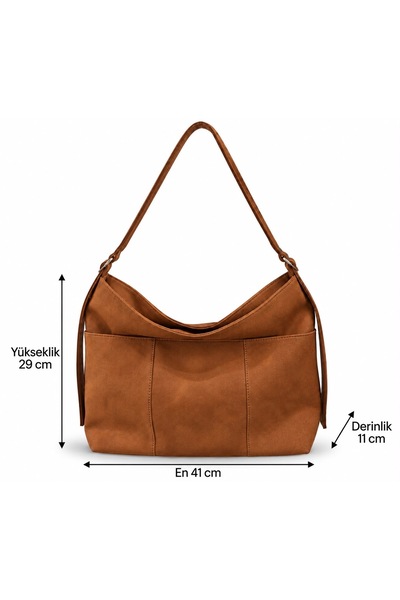 PaminBags Aksesuar Süet İki Cepli Salaş Çanta PMN00337