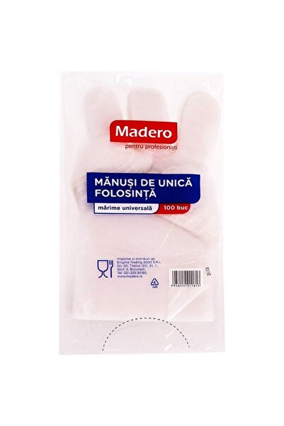 OEM Disposable gloves MADERO 11813, polyethylene, universal size, 100 pcs.