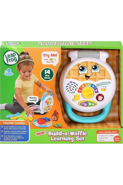 LeapFrog Build-a-Waffle Learning Set, Role Play Kitchen Toy with Lights, Musi...