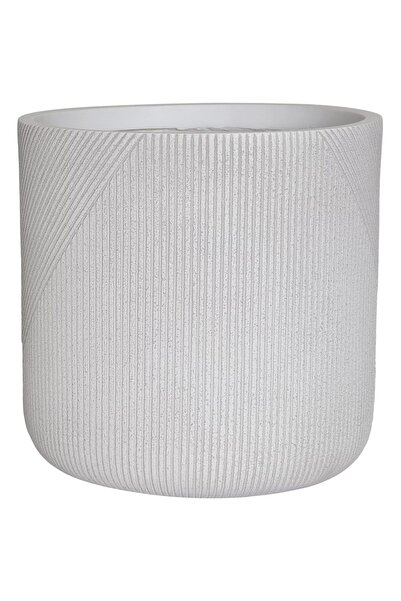 OEM Ghiveci flori VERVE, lut, D 30 cm, alb