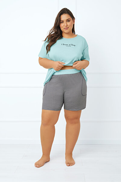Italian Fashion Pijamale de damă, mâneci scurte, pantaloni scurți, Tarisa