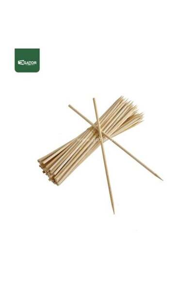 GATOR Bamboo Skewers 5 mm Thick Kebab Sticks for Grilling 12 Inch Beige