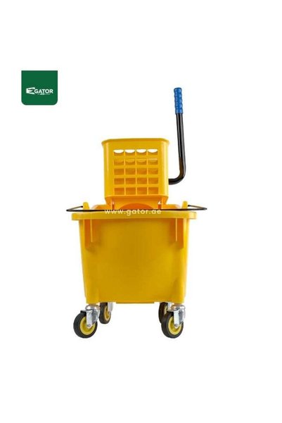 GATOR Mop Bucket Trolley with Deluxe Wringer 32L Yellow