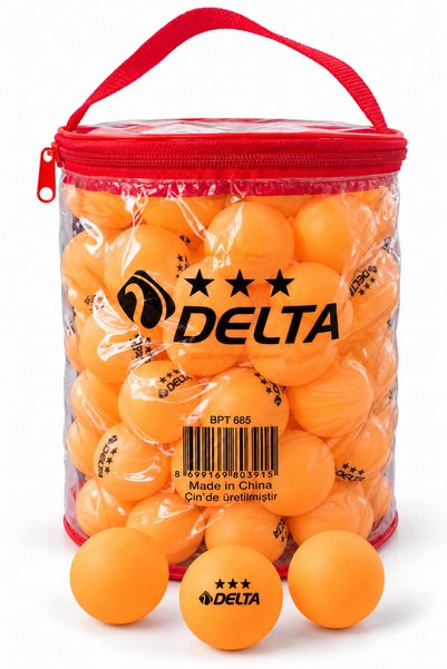 Delta 100’lü Beyaz Masa Tenisi Topu Pinpon Topu Taşıma Çantalı Set
