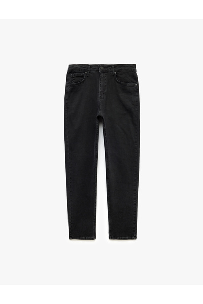 Koton Pantaloni din denim conici cu talie normală cu buzunare bumbac - Joe Jean