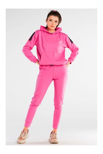 Infinite You Pantaloni de trening din bumbac cu buzunare, fucsia