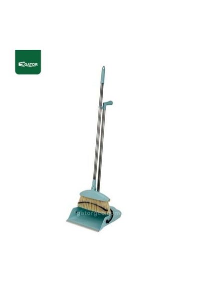 GATOR Dustpan with Broom Set and Ergonomic Handle Dust Pan for Home Blue