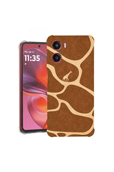 bestcase Husă Anti Shock Case For Motorola Moto G05 / Moto E15, Giraffa Patte...