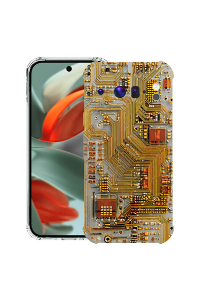 bestcase Противоударен калъф за Google Pixel 10 / Pixel 10 Pro, Печатна платк...