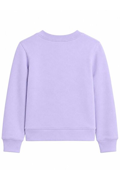 GAP Kids Girl's Dog Patterned Logo Lilac Sweatshirt Orki̇de