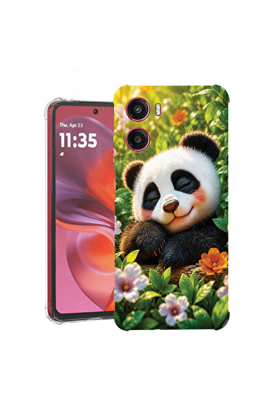 bestcase Husă Anti Shock Case For Motorola Moto G05 / Moto E15, Panda in Flow...