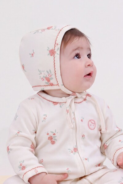 Little Gusto Organic Cotton Cream British Baby Hat