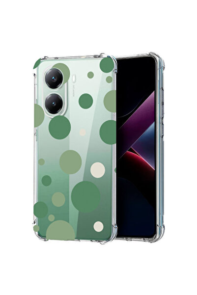 bestcase Husă Anti Shock Case For Poco X7 Pro 5G, Green Polka Dots, 1988230 A...