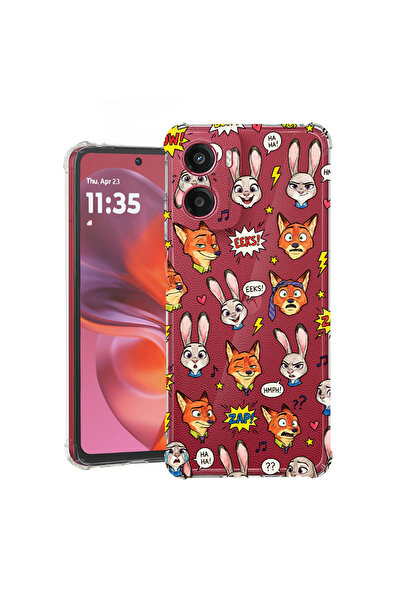 bestcase Husă Antișoc pentru Motorola Moto G06, model lup și iepure, 2078499 ...