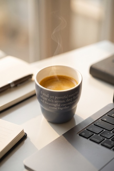 ACAR Cozy Porcelain Espresso Cup Navy Blue - 120 ml