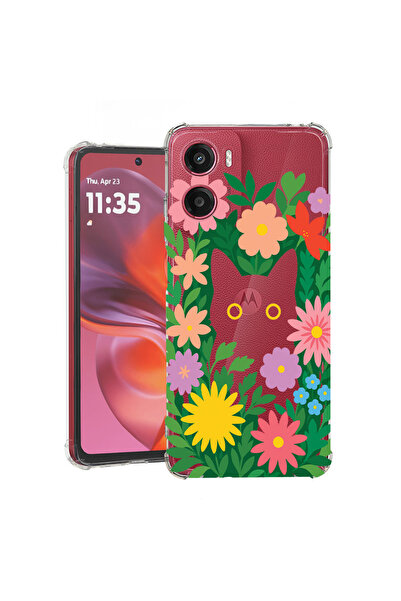 bestcase Husă Antișoc pentru Motorola Moto G05 / Moto E15, Pisici în flori, 1...