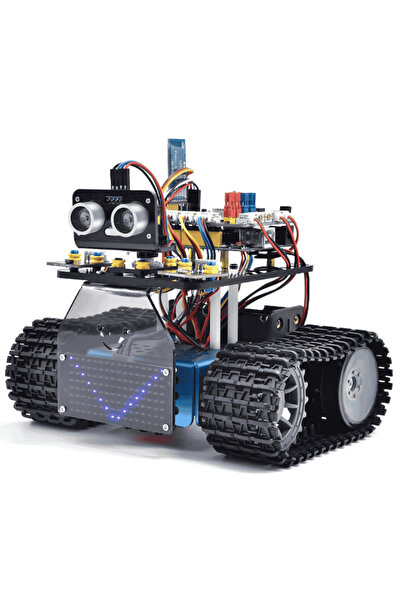 Keyestudio KS0607 V3.1 Kit robot tanc cu șenile STEM, Arduino, Bluetooth, IR,...