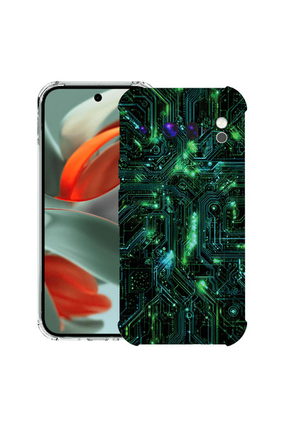 bestcase Противоударен калъф за Google Pixel 10 / Pixel 10 Pro, Печатна платк...