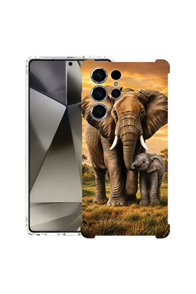 bestcase Husă Antișoc pentru Samsung Galaxy S22 Ultra, Mamă elefant și pui, 1...