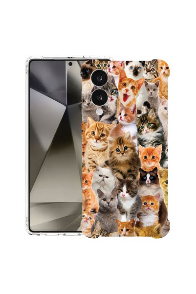bestcase Husă Antișoc pentru Samsung Galaxy S25 Edge, Pisici Reale, 1988287 A...