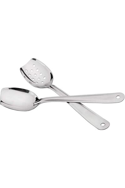 Yelajoy Serving Spoon 2PCS Stainless Steel Large Slotted Utensils