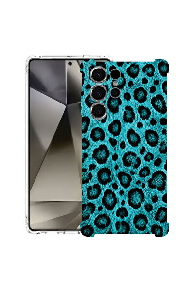 bestcase Husă Antișoc pentru Samsung Galaxy S24 Ultra, Model Leopard Turcoaz,...