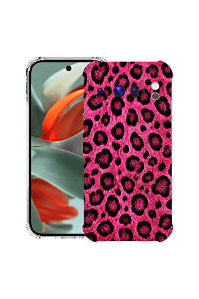bestcase Противоударен калъф за Google Pixel 10 / Pixel 10 Pro, розов леопард...