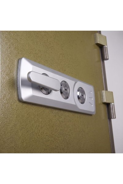 Mahmayi Fire Safe BS-K750 Heavy Duty Security Safe Locker with Key Lock, Fire Resistant Safe for Home, Office, Bank, Business and Commercial Use - Grey