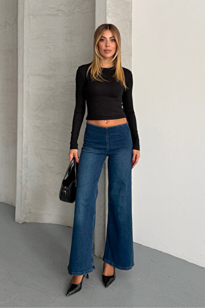 macharel jeans Γυναικείο παντελόνι με ελαστική μέση, εύκαμπτη και άνετη εφαρμ...