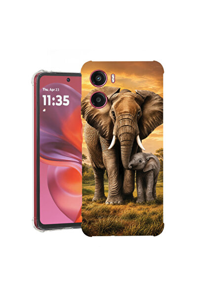 bestcase Husă Antișoc pentru Motorola Moto G06, Mamă elefant și pui, 2078499 ...