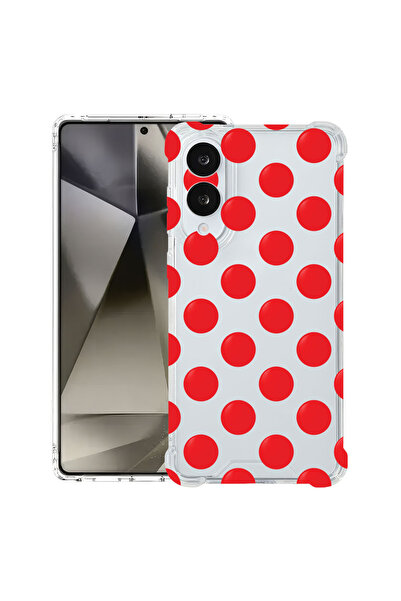 bestcase Αντικραδασμική Θήκη για Samsung Galaxy S25 Edge, Κόκκινα Πουά, 19882...