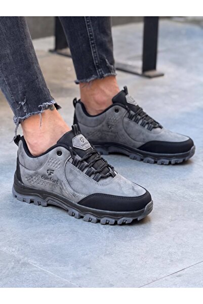Comfort Ayakkabı Men's Outdoor Winter Shoes with Anti-Slip Soles for Trekking