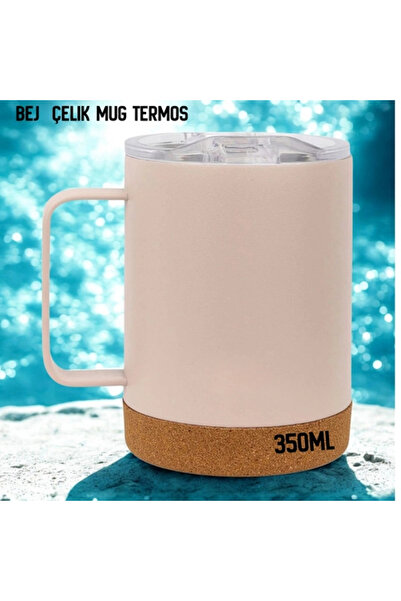 Uygunayakala Uyguna-Yakala 350ml Bej Çelik Mug Termos-ERM.154