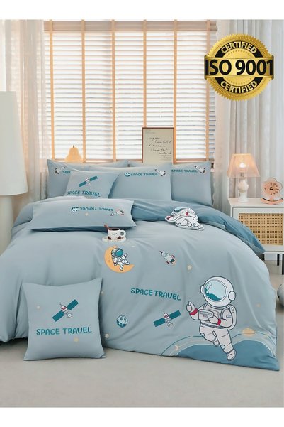 Master Home Textile Kids Comforter Set, 5 Piece Bedding Set, 100% Cotton, Emb...