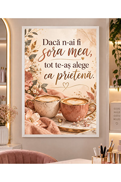 Miutic Print Studio Tablou decorativ cadou pentru soră „Dacă n-ai fi sora mea...