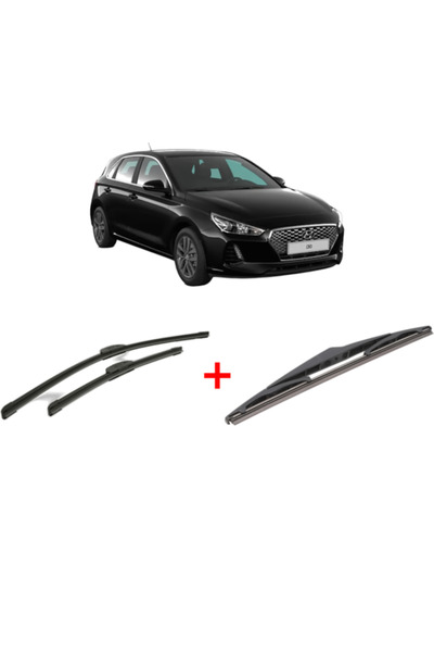 Bosch Set of 3 wipers HYUNDAI i30 (PDE, PD, PDEN) 2016-2020, for windshield a...