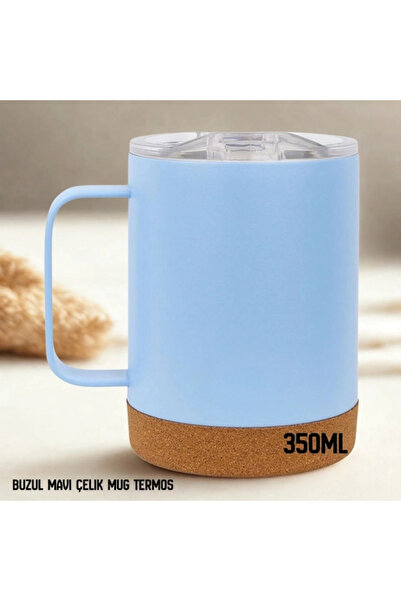 Uygunayakala Uyguna-Yakala 350ml Buzul Mavi Çelik Mug Termos-ERM.155