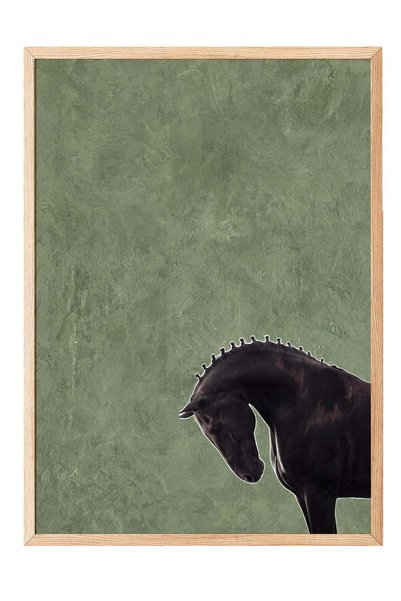 Postifull Poster cu figura unui cal – Tablou în ramă de lemn nr. 160106