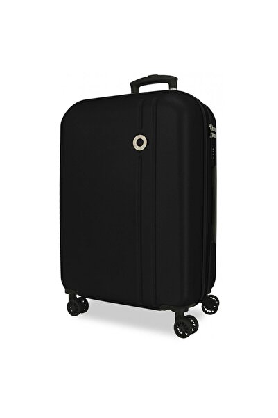 Roll Road Troler mare Menorca negru, ABS, extensibil, 4 roti, 27x75x52 cm