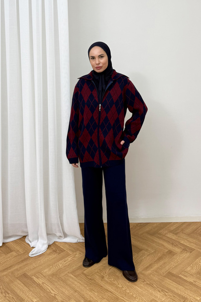 Melike Tatar Baklava Patterned Knitwear Set 80-8444
