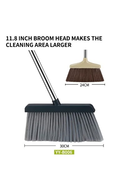 PAACHU Broom and Dustpan Set, Cleaning Supplies Broom and Dustpan Set for Home, 130cm Long Stainless Steel