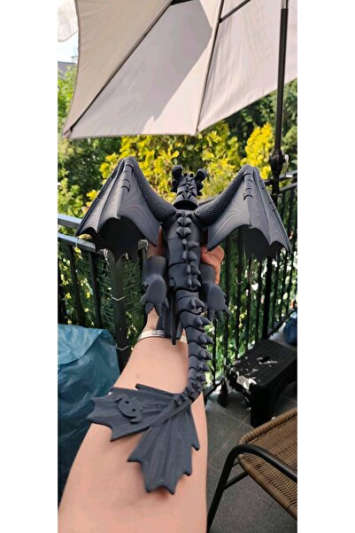 Generic Brand Dragon gigantic 3D, figurină 42x45cm ,articulată cu aripi , coa...