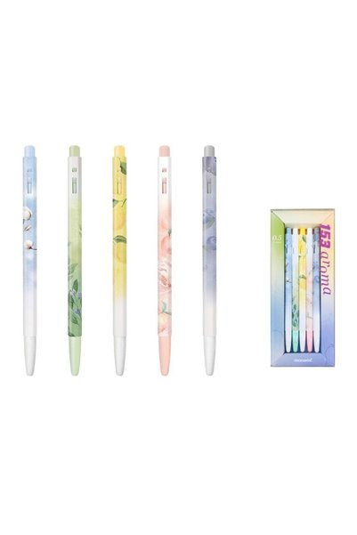 Monami Tükenmez Kalem 5 li Set Aroma 0.5 mm (5 Farklı renk yazar.)