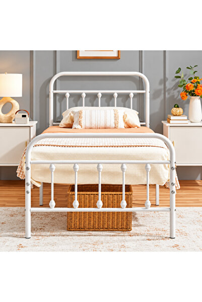 N.zone Metal Bed Frame Strong Iron Support Base Modern Design with under Bed ...